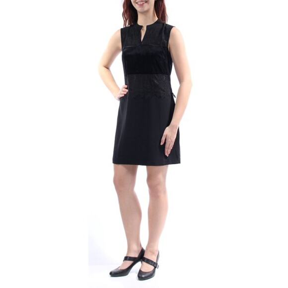 Guess Black Velvet Lace Sleeveless Sheath Dress Women's Size X-Large XL NWT - Picture 1 of 9
